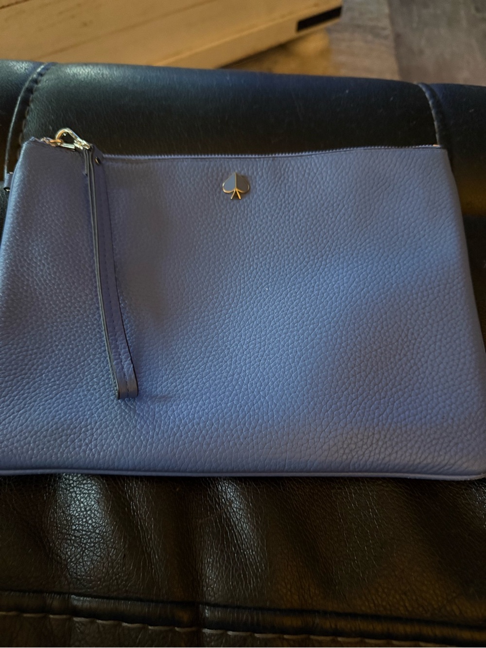 Kate Spade blue Leather Wristlet Clutch